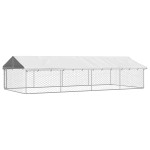 vidaXL Padoc pentru câini de exterior, cu acoperiș, 600x300x150 cm vidaXL Padoc pentru câini de exterior, cu acoperiș, 600x300x150 cm