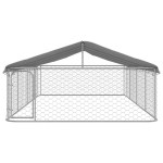 vidaXL Padoc pentru câini de exterior, cu acoperiș, 600x300x150 cm vidaXL Padoc pentru câini de exterior, cu acoperiș, 600x300x150 cm