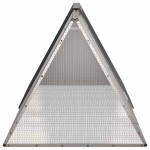 vidaXL Cușcă pentru iepuri antracit 201,5x80,5x71 cm oțel galvanizat