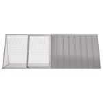 vidaXL Cușcă pentru iepuri, gri, 201,5x80,5x71 cm, oțel galvanizat vidaXL Cușcă pentru iepuri, gri, 201,5x80,5x71 cm, oțel galvanizat