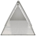 vidaXL Cușcă pentru iepuri, gri, 201,5x80,5x71 cm, oțel galvanizat vidaXL Cușcă pentru iepuri, gri, 201,5x80,5x71 cm, oțel galvanizat