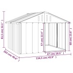 vidaXL Casă pentru câini antracit 116,5x103x81,5 cm oțel galvanizat vidaXL Casă pentru câini antracit 116,5x103x81,5 cm oțel galvanizat