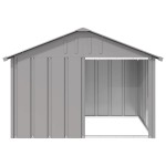 vidaXL Casă pentru câini, gri, 116,5x103x81,5 cm, oțel galvanizat vidaXL Casă pentru câini, gri, 116,5x103x81,5 cm, oțel galvanizat