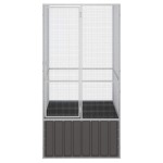 vidaXL Colivie pentru păsări antracit 111x107x211,5 cm oțel galvanizat vidaXL Colivie pentru păsări antracit 111x107x211,5 cm oțel galvanizat