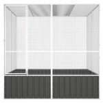 vidaXL Colivie păsări antracit 213,5x217,5x211,5 cm oțel galvanizat vidaXL Colivie păsări antracit 213,5x217,5x211,5 cm oțel galvanizat