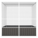 vidaXL Colivie păsări antracit 213,5x217,5x211,5 cm oțel galvanizat vidaXL Colivie păsări antracit 213,5x217,5x211,5 cm oțel galvanizat