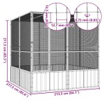 vidaXL Colivie păsări antracit 213,5x217,5x211,5 cm oțel galvanizat vidaXL Colivie păsări antracit 213,5x217,5x211,5 cm oțel galvanizat