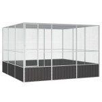 vidaXL Colivie păsări antracit 302,5x324,5x211,5 cm cm oțel galvanizat vidaXL Colivie păsări antracit 302,5x324,5x211,5 cm cm oțel galvanizat