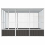 vidaXL Colivie păsări antracit 302,5x324,5x211,5 cm cm oțel galvanizat vidaXL Colivie păsări antracit 302,5x324,5x211,5 cm cm oțel galvanizat