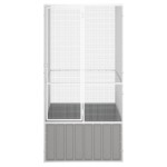 vidaXL Colivie pentru păsări gri 111x107x211,5 cm oțel galvanizat vidaXL Colivie pentru păsări gri 111x107x211,5 cm oțel galvanizat