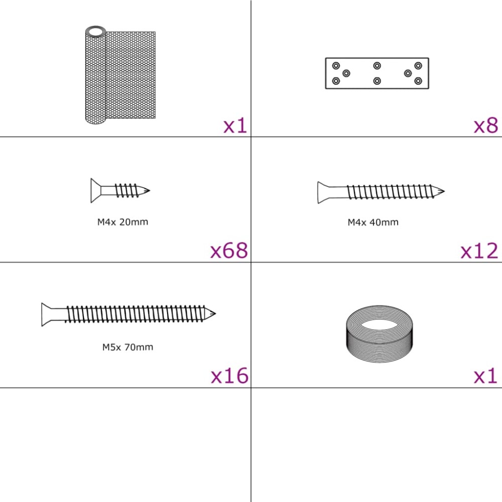 vidaXL Extensie pentru coteț de găini, 268x100x190 cm, metal