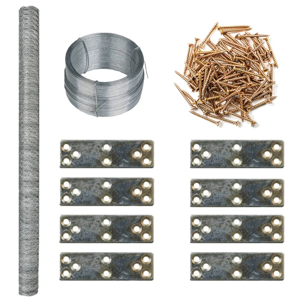 vidaXL Extensie pentru coteț de găini, 268x100x190 cm, metal