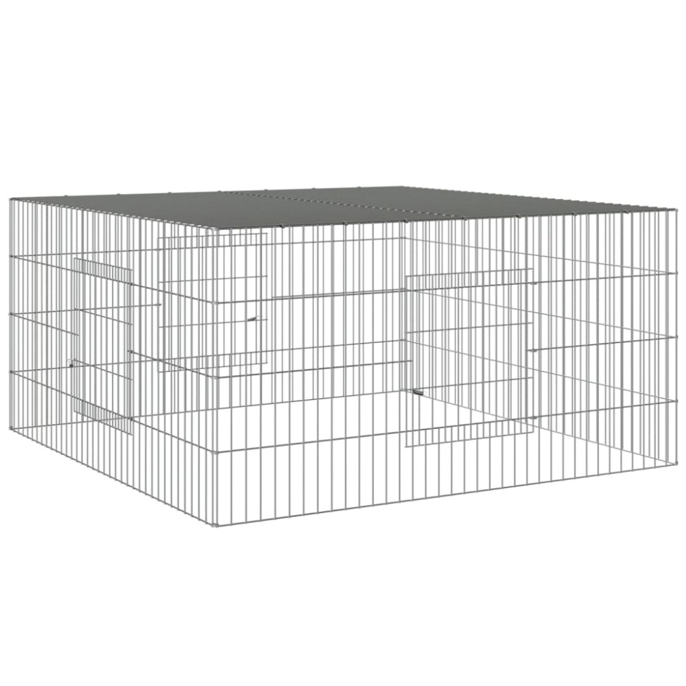 vidaXL Cușcă pentru iepuri, 110x110x55 cm, fier galvanizat