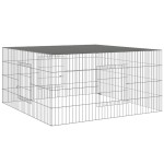 vidaXL Cușcă pentru iepuri, 110x110x55 cm, fier galvanizat
