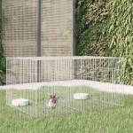 vidaXL Cușcă pentru iepuri, 2 panouri, 110x79x54 cm, fier galvanizat vidaXL Cușcă pentru iepuri, 2 panouri, 110x79x54 cm, fier galvanizat
