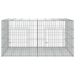 vidaXL Cușcă pentru iepuri, 2 panouri, 110x79x54 cm, fier galvanizat vidaXL Cușcă pentru iepuri, 2 panouri, 110x79x54 cm, fier galvanizat