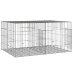 vidaXL Cușcă pentru iepuri, 2 panouri, 110x79x54 cm, fier galvanizat vidaXL Cușcă pentru iepuri, 2 panouri, 110x79x54 cm, fier galvanizat