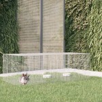 vidaXL Cușcă pentru iepuri, 3 panouri, 163x79x54 cm, fier galvanizat