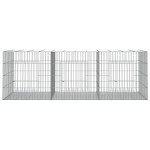 vidaXL Cușcă pentru iepuri, 3 panouri, 163x79x54 cm, fier galvanizat