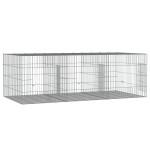 vidaXL Cușcă pentru iepuri, 3 panouri, 163x79x54 cm, fier galvanizat