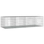 vidaXL Cușcă pentru iepuri, 4 panouri, 217x79x54 cm, fier galvanizat