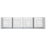vidaXL Cușcă pentru iepuri, 4 panouri, 217x79x54 cm, fier galvanizat