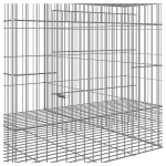 vidaXL Cușcă pentru iepuri, 4 panouri, 217x79x54 cm, fier galvanizat