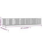 vidaXL Cușcă pentru iepuri, 6 panouri, 327x79x54 cm, fier galvanizat vidaXL Cușcă pentru iepuri, 6 panouri, 327x79x54 cm, fier galvanizat