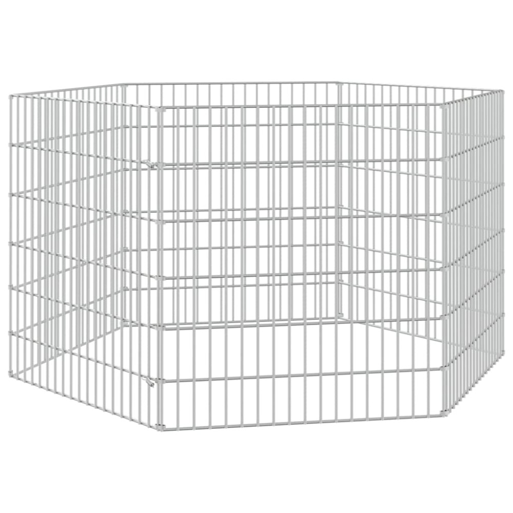 vidaXL Adăpost pentru animale cu 6 panouri, 54x60 cm, fier galvanizat