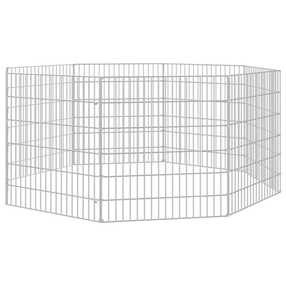 vidaXL Adăpost pentru animale cu 8 panouri, 54x60 cm, fier galvanizat