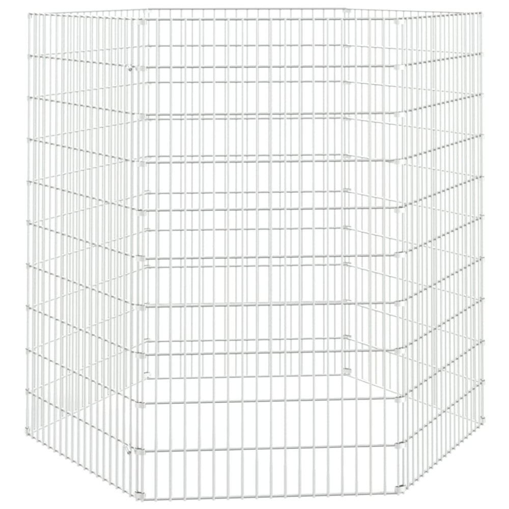 vidaXL Adăpost pentru animale cu 6 panouri, 54x100 cm, fier galvanizat