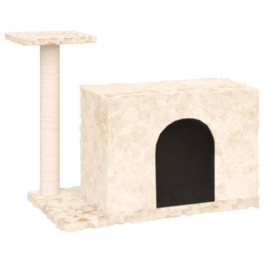 vidaXL Ansamblu de pisici cu stâlp din funie de sisal, crem, 51 cm