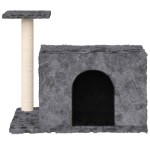 vidaXL Ansamblu pisici cu stâlp din funie de sisal, gri închis, 51 cm vidaXL Ansamblu pisici cu stâlp din funie de sisal, gri închis, 51 cm