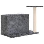 vidaXL Ansamblu pisici cu stâlp din funie de sisal, gri închis, 51 cm vidaXL Ansamblu pisici cu stâlp din funie de sisal, gri închis, 51 cm