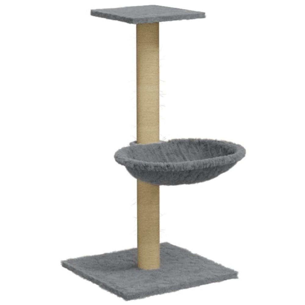 vidaXL Ansamblu de pisici, stâlp din funie sisal, gri deschis, 74 cm