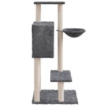 vidaXL Ansamblu pisici, stâlpi din funie sisal, gri închis, 108,5 cm vidaXL Ansamblu pisici, stâlpi din funie sisal, gri închis, 108,5 cm
