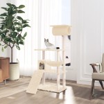 vidaXL Ansamblu de pisici cu stâlpi din funie de sisal, crem, 131 cm vidaXL Ansamblu de pisici cu stâlpi din funie de sisal, crem, 131 cm