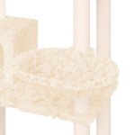 vidaXL Ansamblu de pisici cu stâlpi din funie de sisal, crem, 131 cm vidaXL Ansamblu de pisici cu stâlpi din funie de sisal, crem, 131 cm