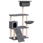 vidaXL Ansamblu de pisici, stâlpi din funie sisal, gri închis, 131 cm vidaXL Ansamblu de pisici, stâlpi din funie sisal, gri închis, 131 cm