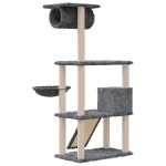 vidaXL Ansamblu de pisici, stâlpi din funie sisal, gri închis, 131 cm vidaXL Ansamblu de pisici, stâlpi din funie sisal, gri închis, 131 cm