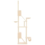 vidaXL Ansamblu pisici din podea până la tavan, crem, 277-303 cm vidaXL Ansamblu pisici din podea până la tavan, crem, 277-303 cm