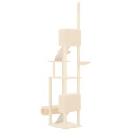 vidaXL Ansamblu pisici din podea până la tavan, crem, 277-303 cm vidaXL Ansamblu pisici din podea până la tavan, crem, 277-303 cm