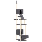vidaXL Ansamblu pisici din podea până la tavan, gri închis, 277-303 cm vidaXL Ansamblu pisici din podea până la tavan, gri închis, 277-303 cm