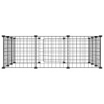 vidaXL Cușcă animale de companie cu ușă 12 panouri negru 35x35 cm oțel vidaXL Cușcă animale de companie cu ușă 12 panouri negru 35x35 cm oțel