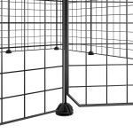 vidaXL Cușcă animale de companie cu ușă 12 panouri negru 35x35 cm oțel vidaXL Cușcă animale de companie cu ușă 12 panouri negru 35x35 cm oțel