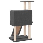 vidaXL Ansamblu de pisici, stâlpi din funie sisal, gri închis, 96 cm vidaXL Ansamblu de pisici, stâlpi din funie sisal, gri închis, 96 cm