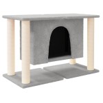 vidaXL Ansamblu de pisici, stâlpi din funie sisal, gri deschis, 50 cm vidaXL Ansamblu de pisici, stâlpi din funie sisal, gri deschis, 50 cm