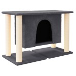 vidaXL Ansamblu de pisici, stâlpi din funie sisal, gri închis, 50 cm vidaXL Ansamblu de pisici, stâlpi din funie sisal, gri închis, 50 cm