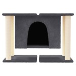 vidaXL Ansamblu de pisici, stâlpi din funie sisal, gri închis, 50 cm vidaXL Ansamblu de pisici, stâlpi din funie sisal, gri închis, 50 cm