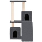 vidaXL Ansamblu pisici cu stâlpi din funie sisal, gri închis, 82 cm vidaXL Ansamblu pisici cu stâlpi din funie sisal, gri închis, 82 cm